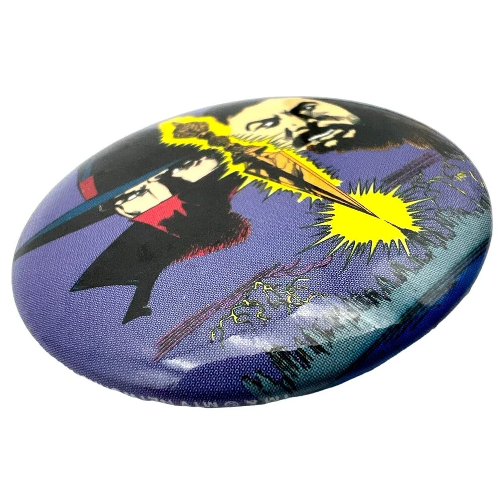Vintage 1990s THE SHADOW Button Pin Comic Phurba Dagger 1.7” Collectible Rare